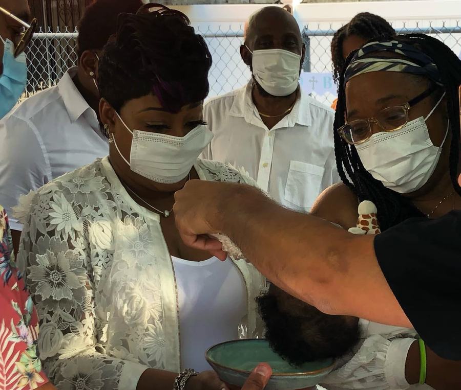 A baptism at Our Saviour